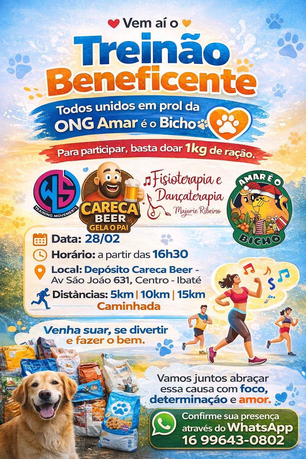 🐾💪 Vem aí o Treinão Beneficente em Ibaté! 💪🐾