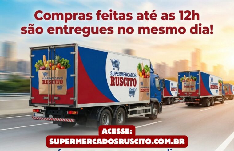 🛒🚚 Novidade no Supermercados Ruscito para os clientes de Ibaté!