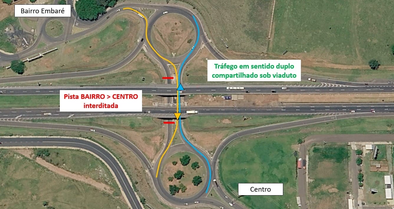 Viaduto do Jardim Embaré passa a operar em mão dupla a partir desta quarta-feira em São Carlos