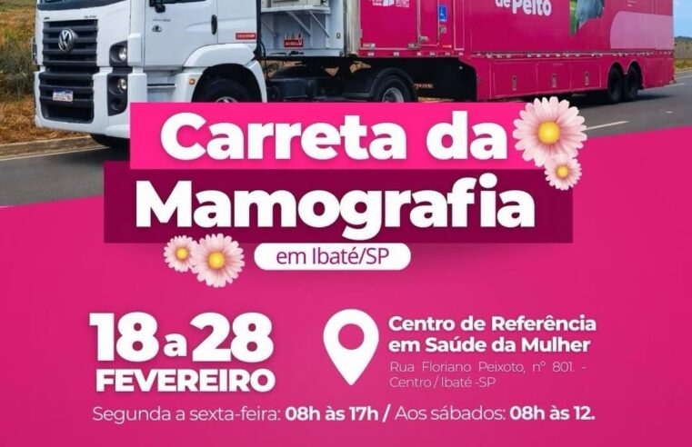 Ibaté recebe Carreta de Mamografia e amplia acesso ao diagnóstico precoce do câncer de mama