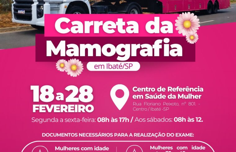 🚐💗 CARRETA DE MAMOGRAFIA REALIZA ATENDIMENTOS EM IBATÉ