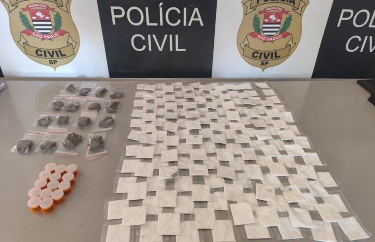 Polícia Civil realiza operação contra o tráfico, apreende drogas e prende suspeito em Ibaté