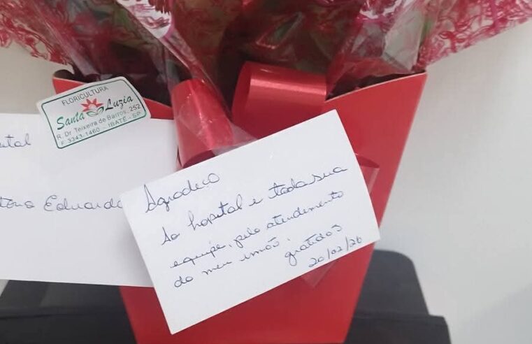 🌸 Gratidão que floresce no Hospital de Ibaté emociona equipe de saúde 🌸