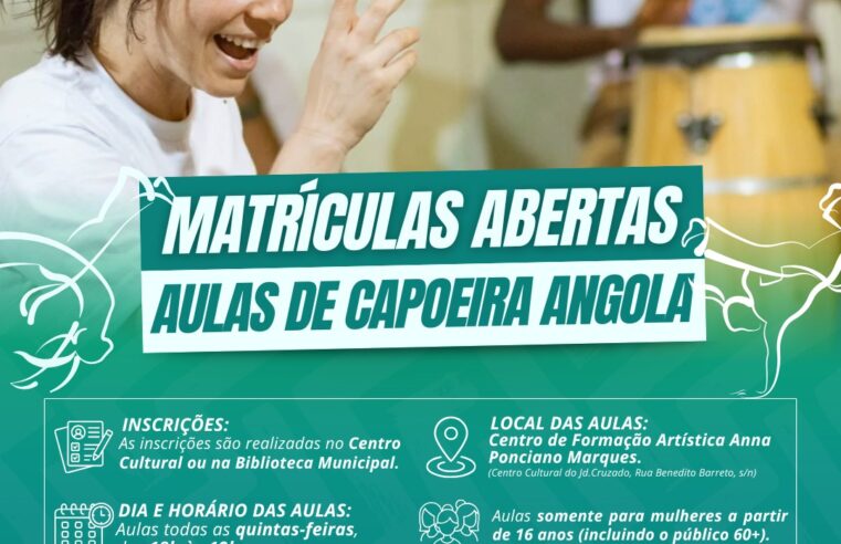 Prefeitura de Ibaté abre inscrições para Capoeira Angola gratuita voltada a mulheres