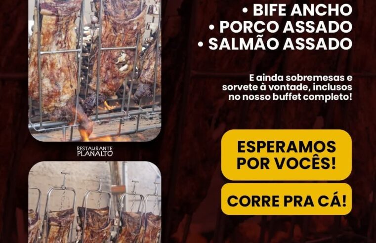 🔥🍽️ Nesse domingão tem almoço completo esperando por você no Restaurante Planalto.