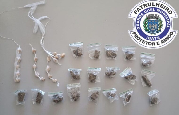 GCM apreende drogas durante patrulhamento no Jardim Cruzado