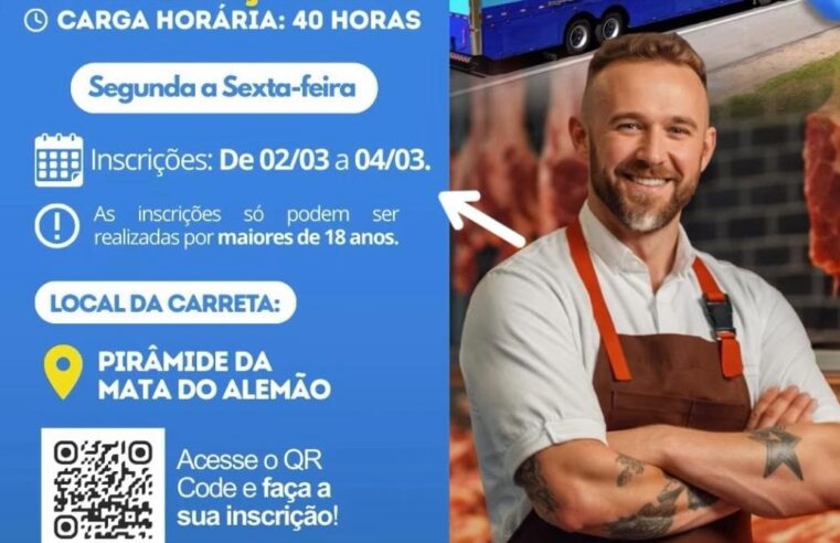 🚨Atenção: inscrições para cursos gratuitos de panificação e açougue em Ibaté encerram hoje