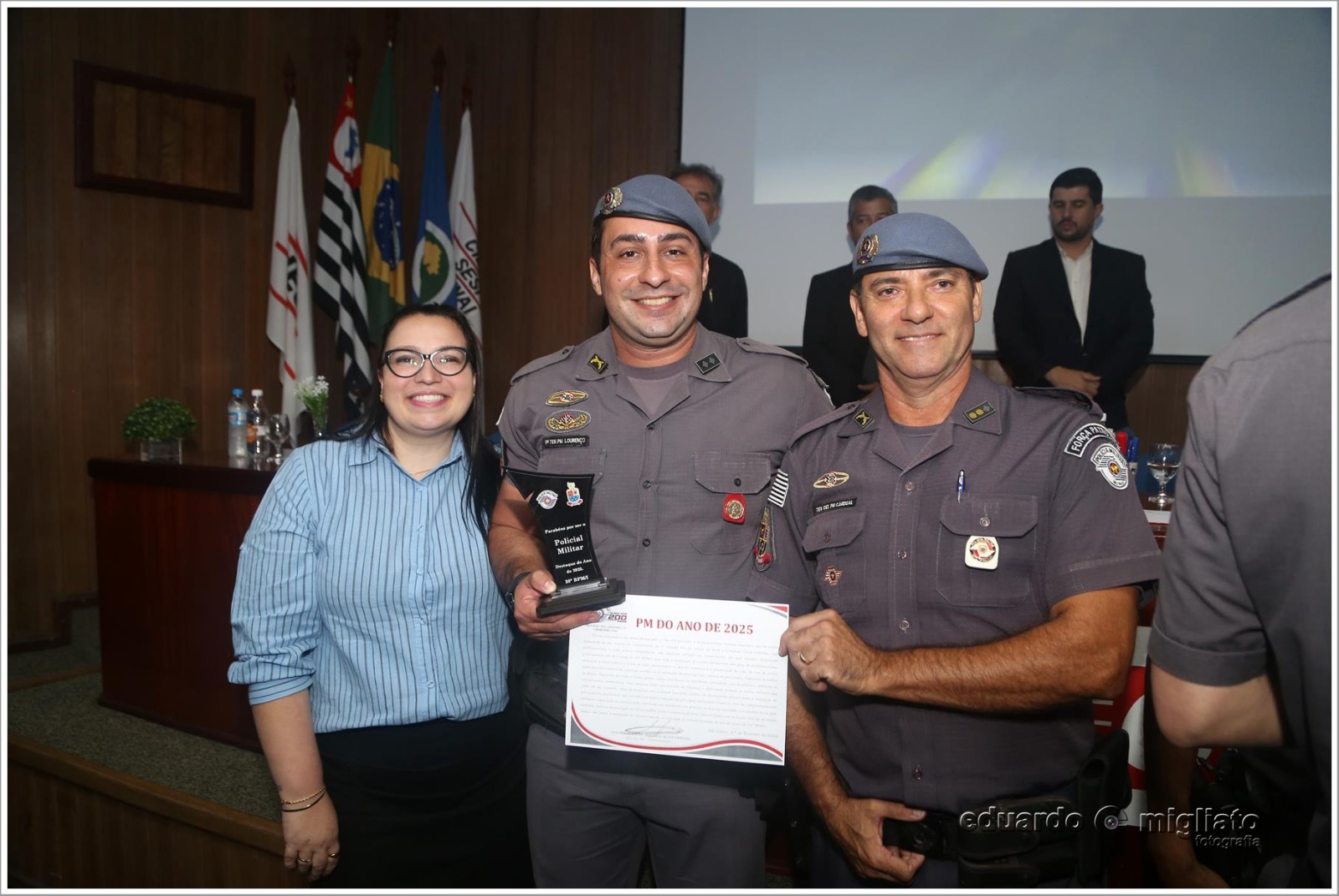 38º Batalhão de Polícia Militar do Interior realiza solenidade de valorização e homenageia policiais em São Carlos