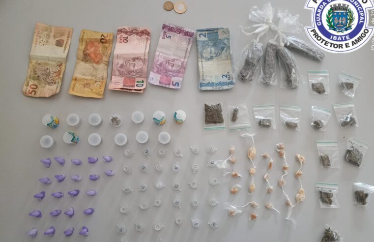 GCM apreende drogas escondidas próximo à Praça Aparecidinha em Ibaté