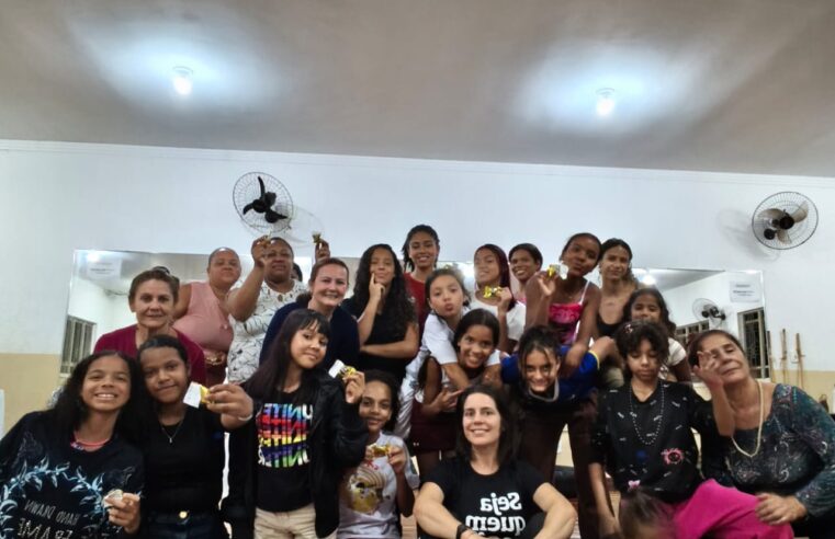 Mulheres participam de encontro de Capoeira Angola durante programação do mês da mulher em Ibaté