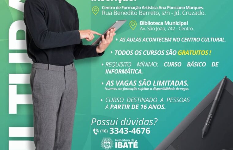 ✅ Prefeitura de Ibaté abre matrículas para curso gratuito de arte digital
