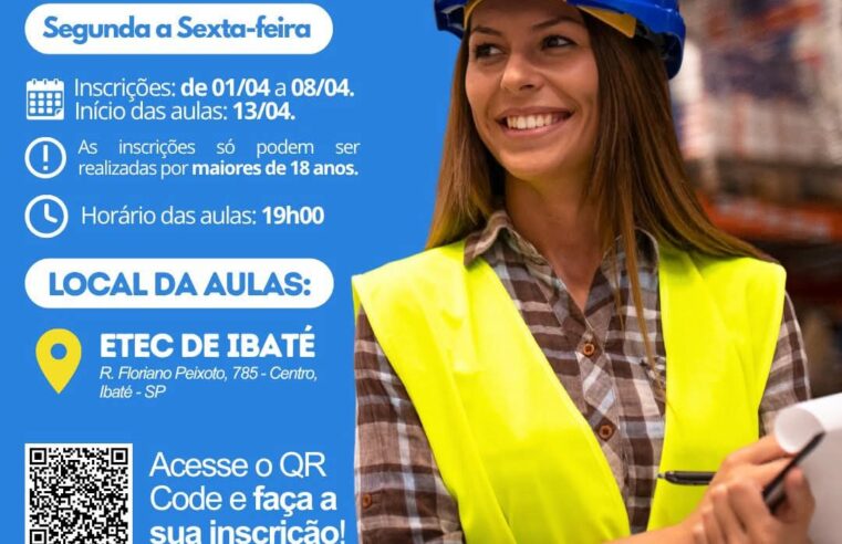 ✅ Prefeitura de Ibaté abre inscrições para curso gratuito de Assistente de Logística