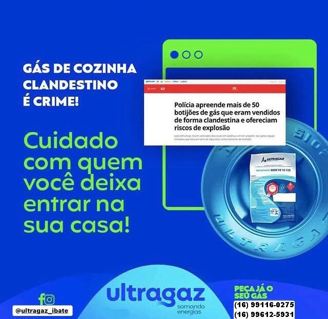 🔥 Precisou de gás ou água? pode contar com a Ultragaz RR Gás Ibaté !