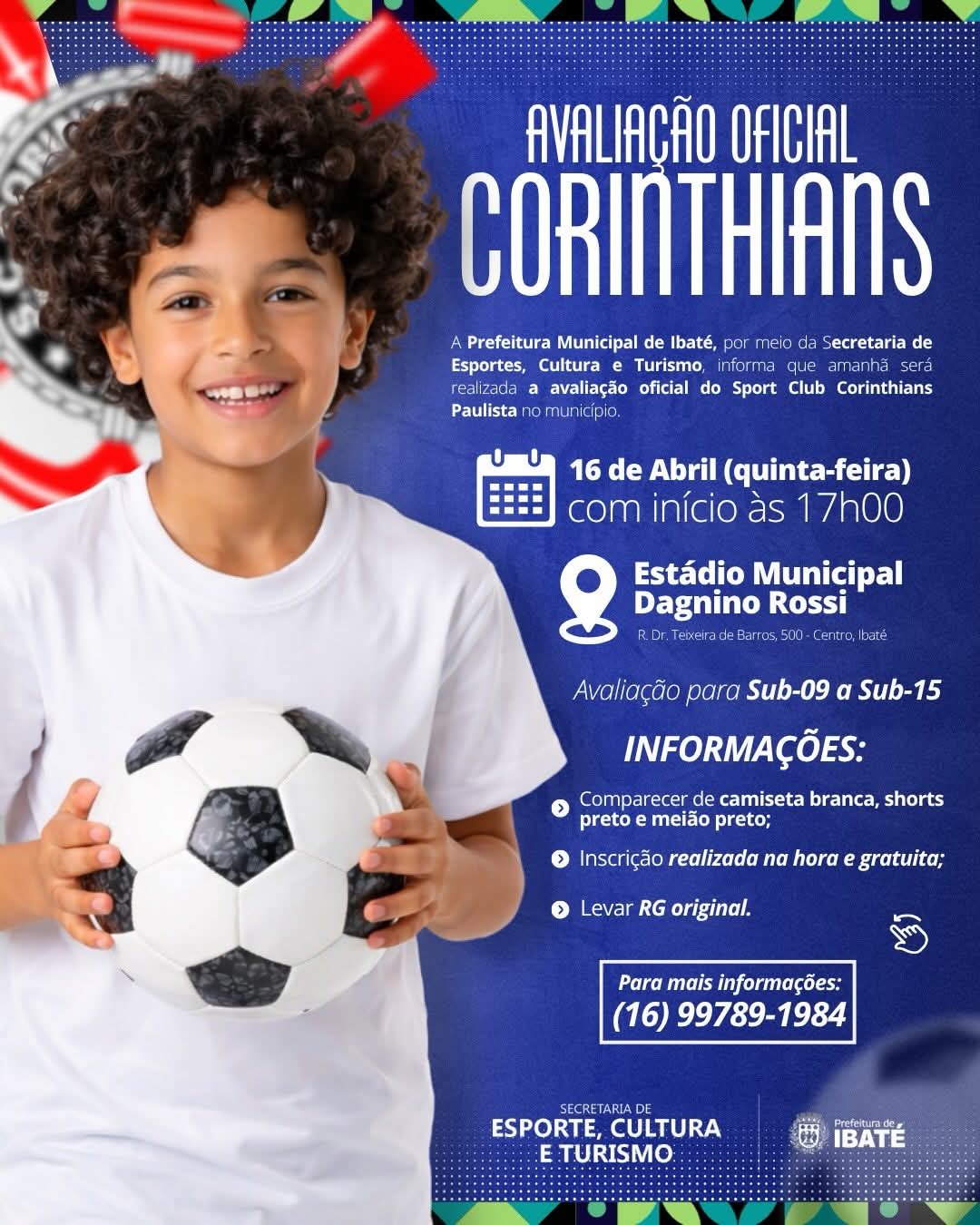 ⚽ Avaliação oficial do Corinthians acontece nesta quinta-feira em Ibaté