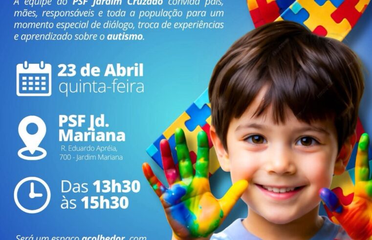 📌 Roda de conversa sobre autismo acontece nesta quinta-feira em Ibaté