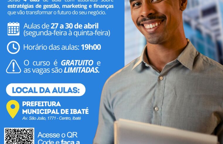 📌 Curso “Turbine Seu Negócio” chega a Ibaté para impulsionar empreendedores