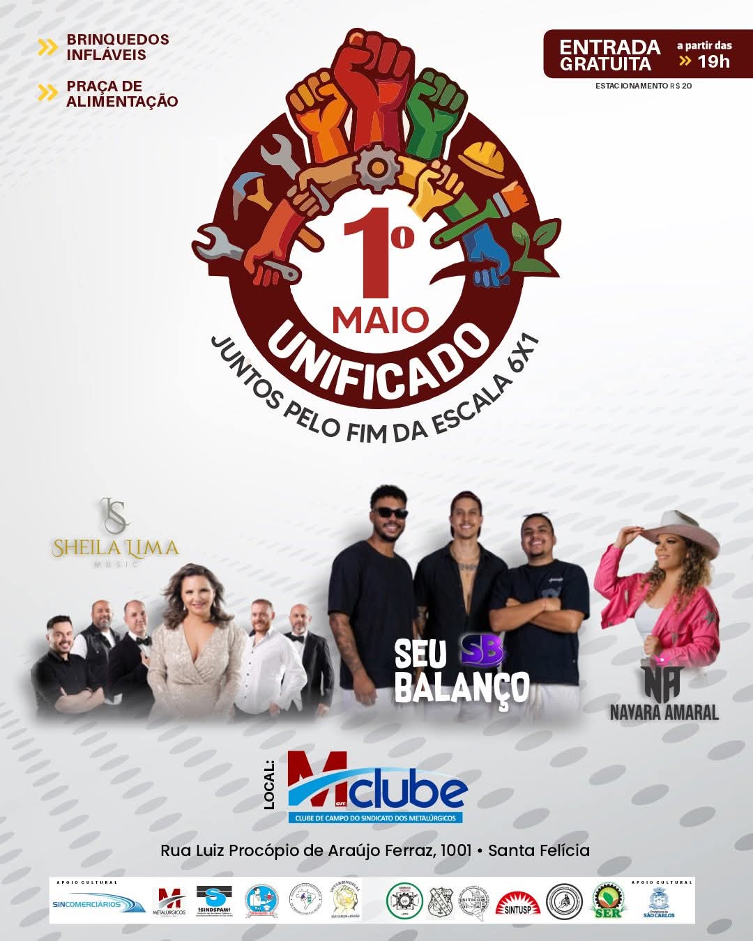 🎉✨ Vem aí a Festa do Trabalhador em São Carlos! ✨🎉