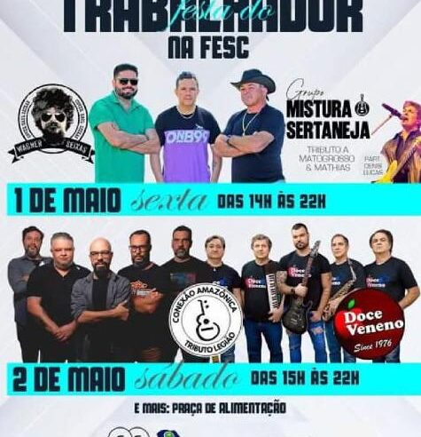 🎉🔥 Vem aí a Festa do Trabalhador na FESC em São Carlos! 🔥🎉