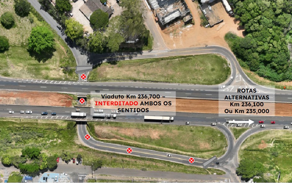 Viaduto do Jardim Jockey Clube será interditado por 90 dias para obras na SP-310 em São Carlos