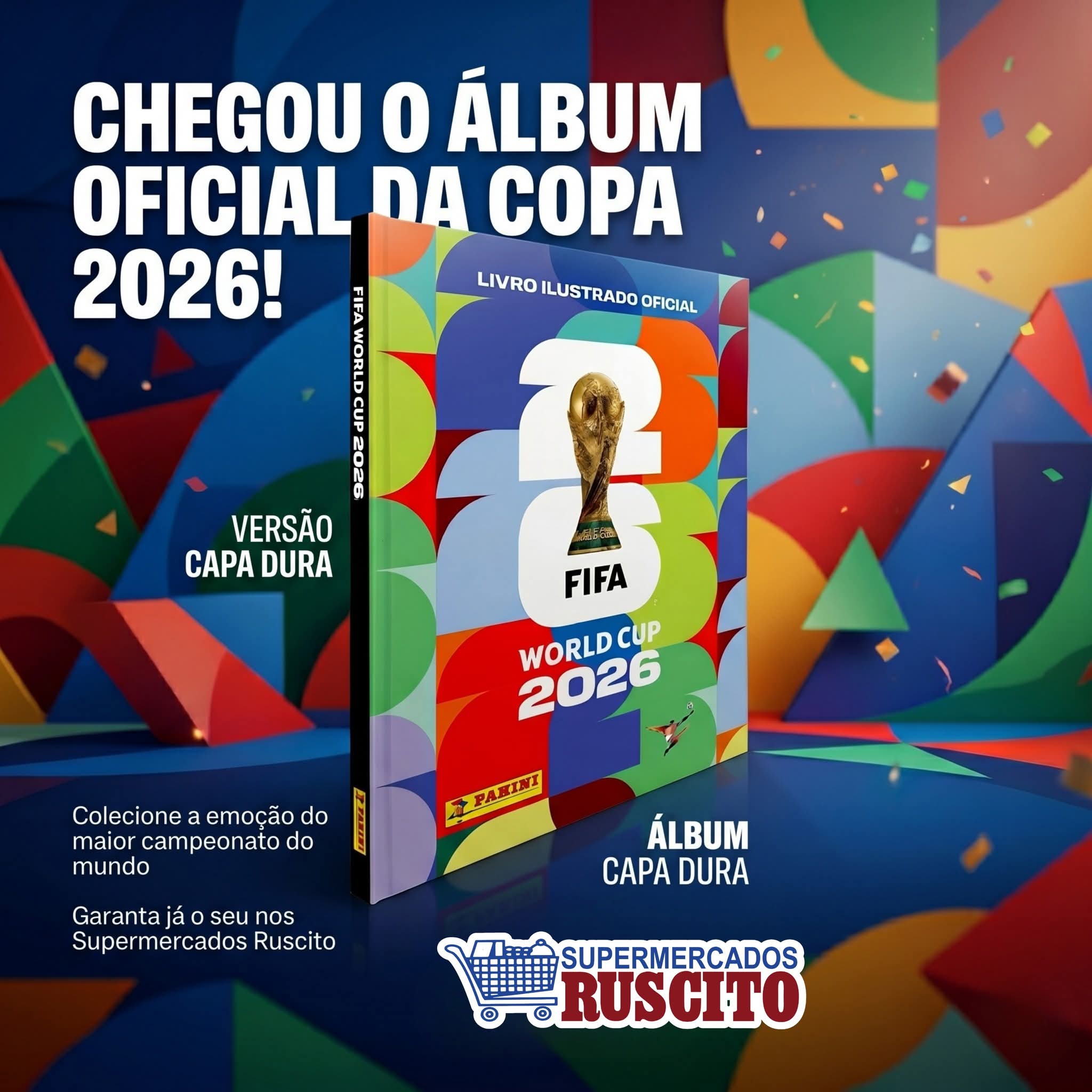 ⚽🌎 O álbum da Copa do Mundo em versão capa dura já está disponível nos Supermercados Ruscito!!