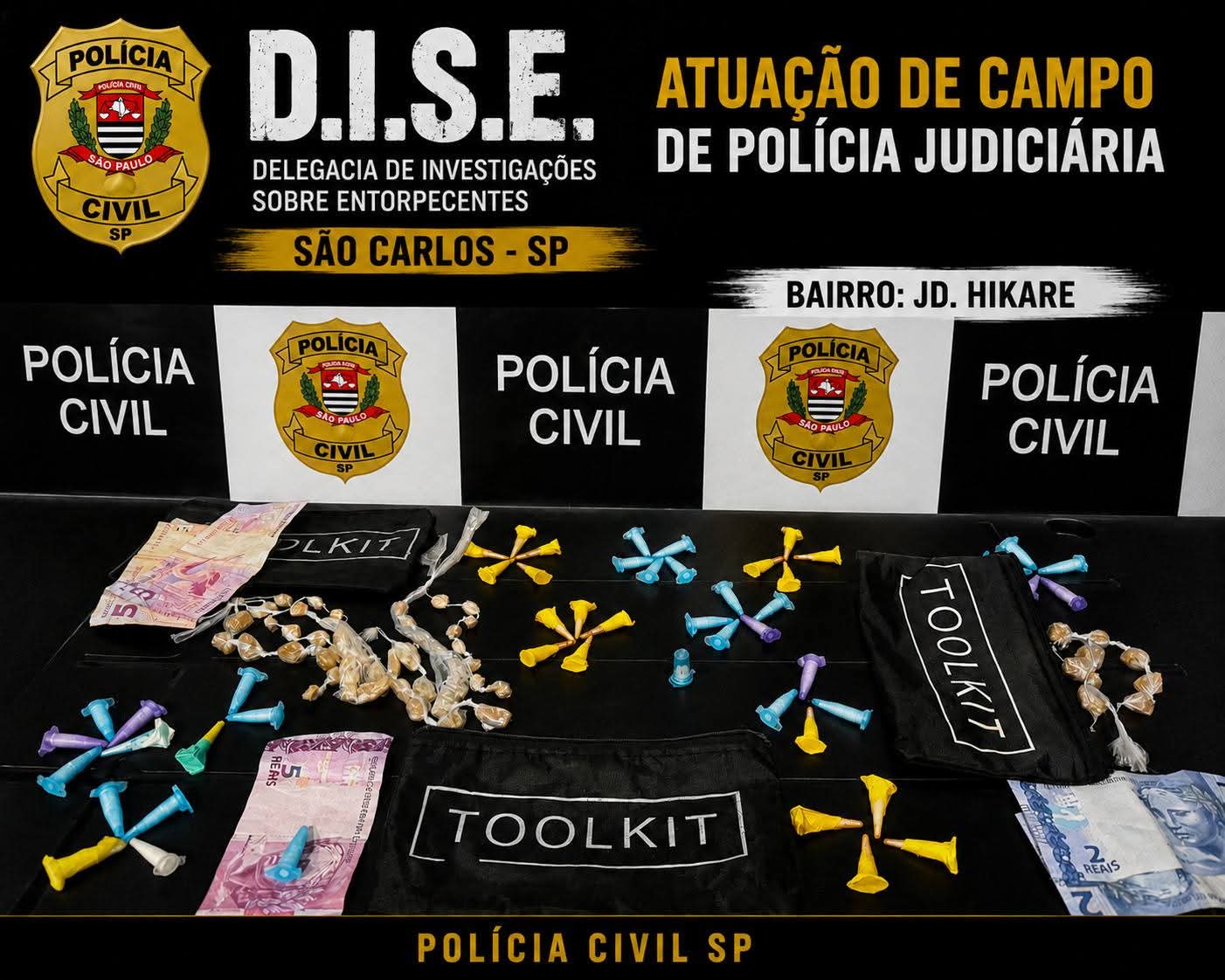 Operação da D.I.S.E. de São Carlos resulta na prisão de duas mulheres por tráfico de drogas no Jardim Hikare