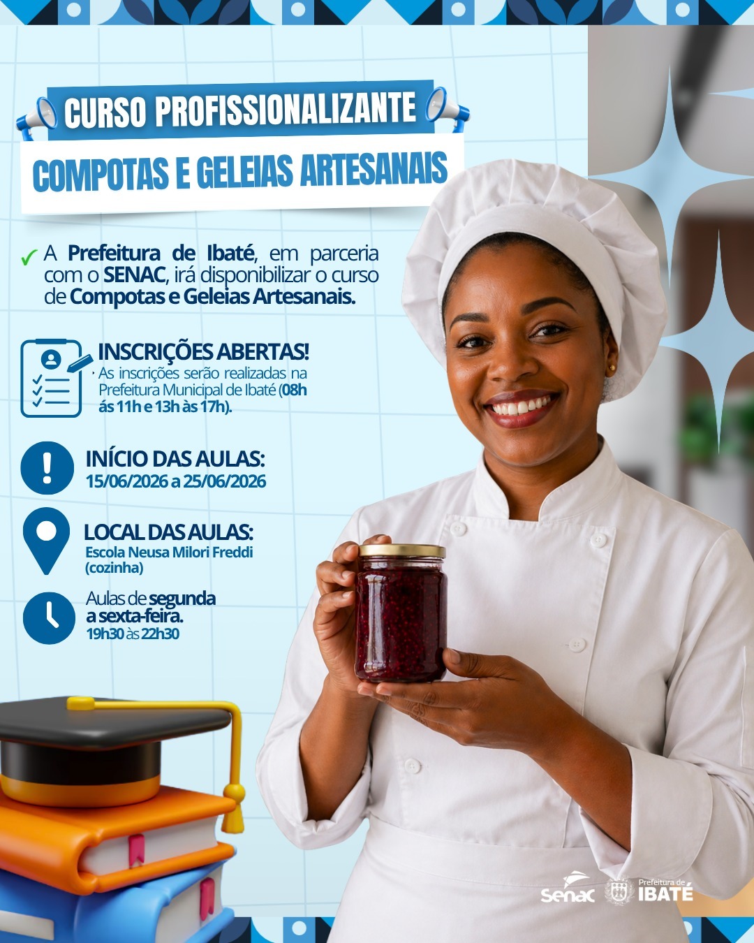 📌 Oportunidade em Ibaté: curso gratuito de compotas e geleias artesanais abre inscrições