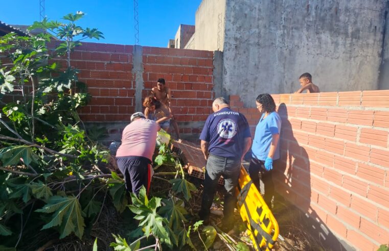 🚨 Muro desaba sobre homem e mobiliza equipes de resgate em Ibaté