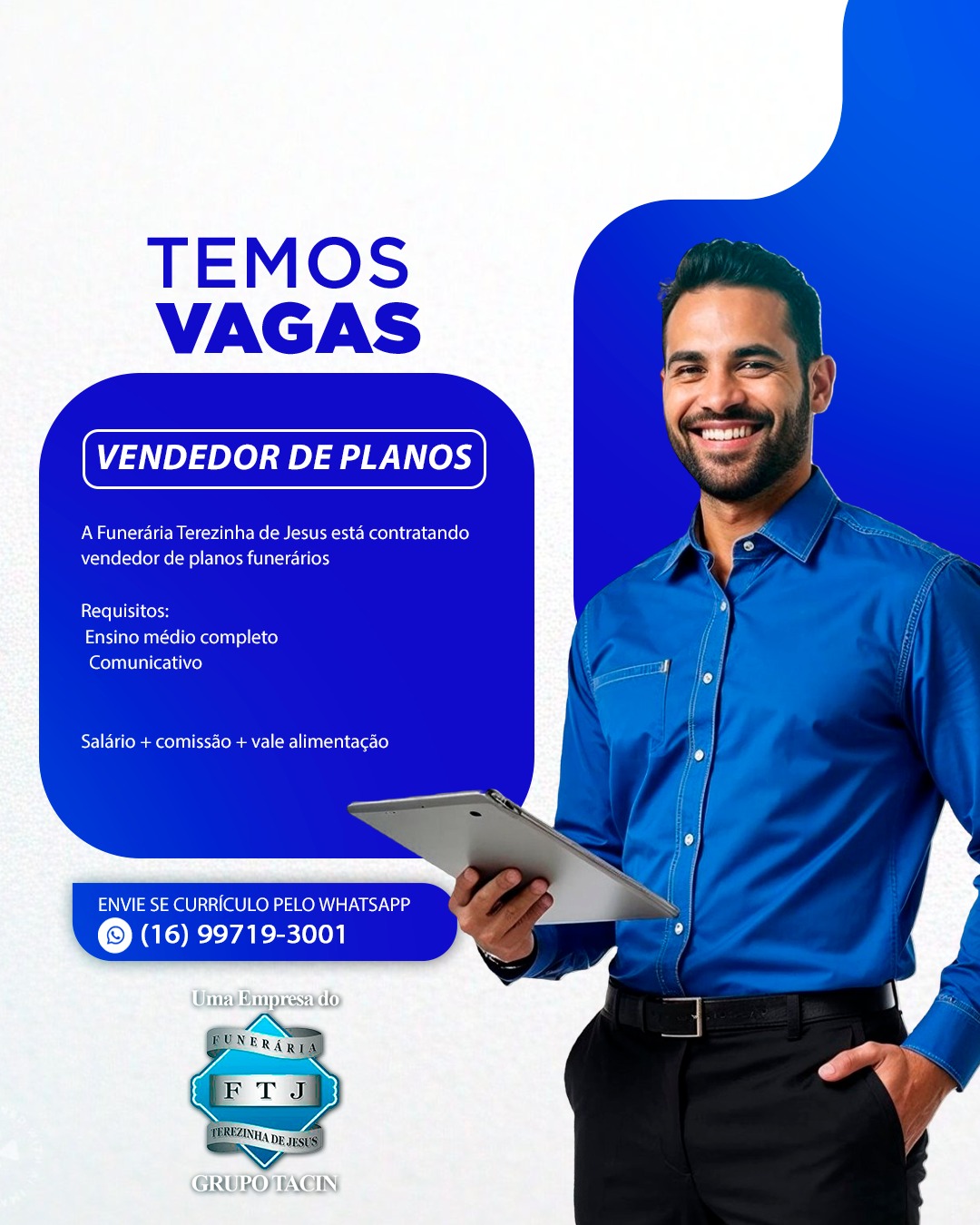 🚨 Oportunidade de emprego em Ibaté! 🚨