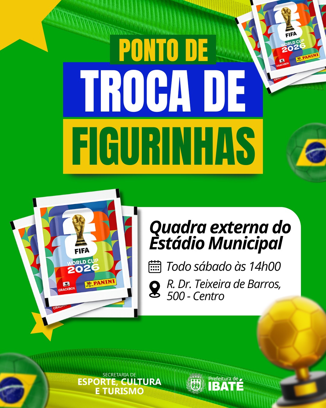 📌 A febre da Copa do Mundo já tomou conta de Ibaté!