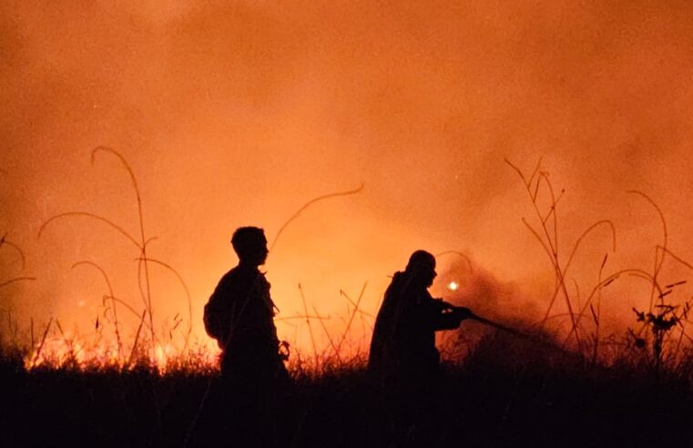 🚨 Defesa Civil de Ibaté atua rapidamente e controla incêndio em área industrial com apoio regional