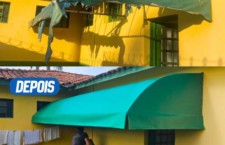 📌 Secretaria Municipal de Educação realiza manutenção e troca de toldos na Creche Ermínia Morganti