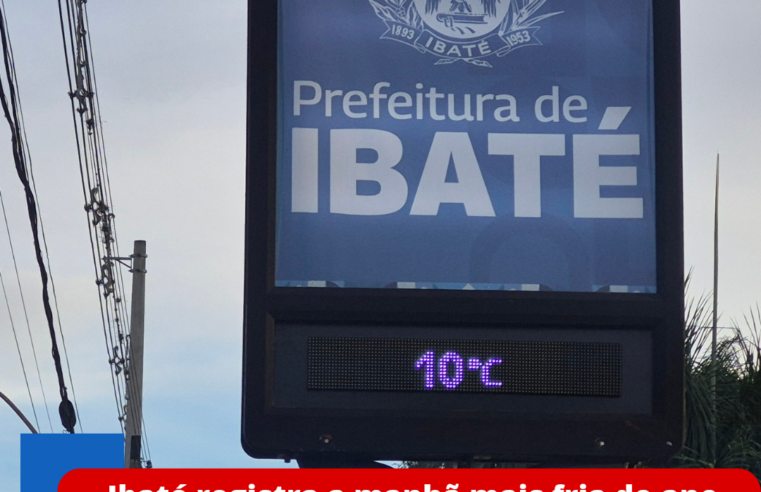 Ibaté registra a manhã mais fria do ano nesta segunda-feira com 10°C