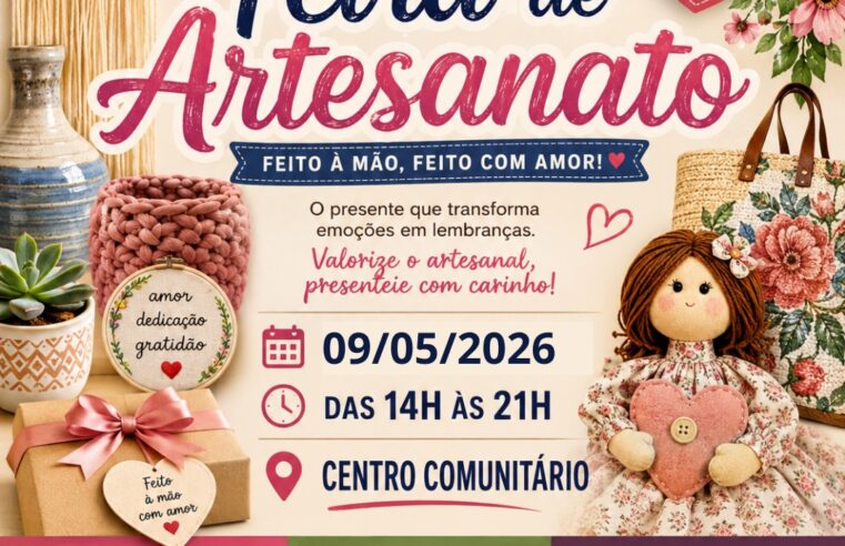 🎨✨ Ibaté realiza neste sábado a 1ª Feira de Artesanato do município
