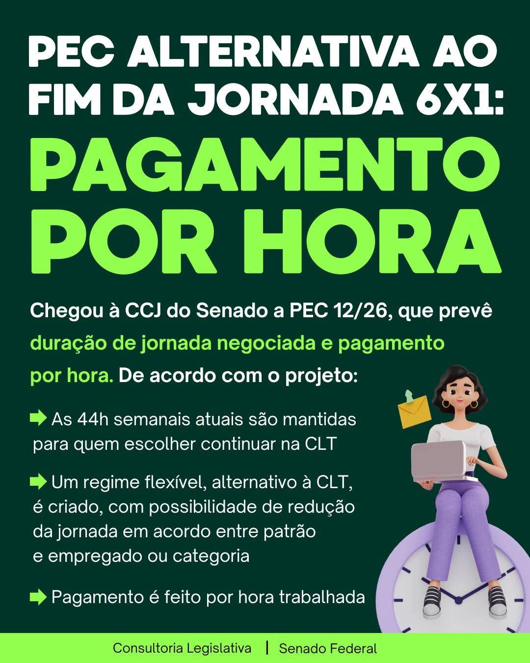 📌 PEC que permite escolha da jornada de trabalho chega à CCJ e gera debate sobre direitos trabalhistas