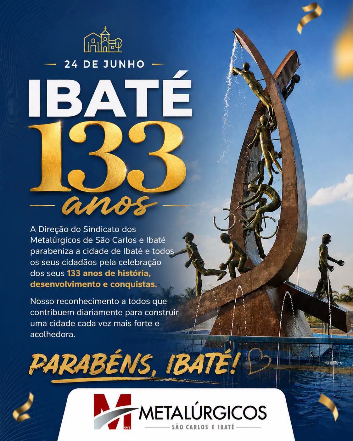 🎉 Parabéns, Ibaté! 133 anos de história e conquistas 🎉