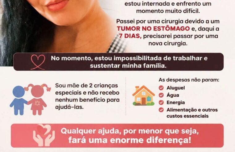 💔 Uma mãe, duas crianças e uma batalha pela vida: Bruna precisa da nossa ajuda.