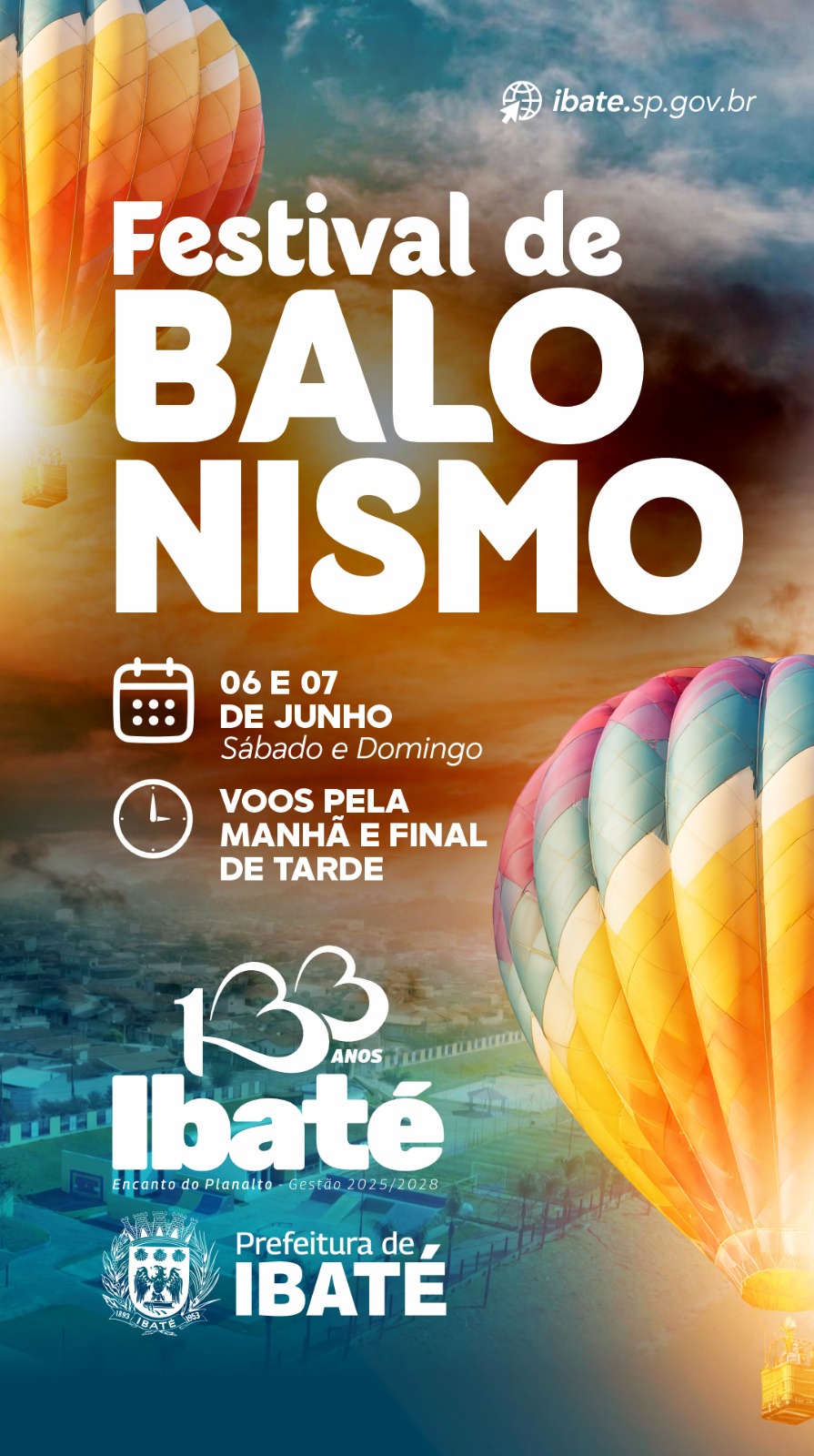 📌 Festival de Balonismo abre as comemorações dos 133 anos de Ibaté neste fim de semana