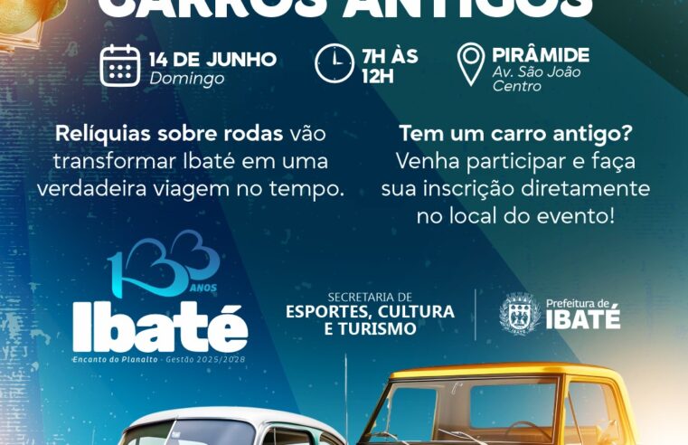 📌 Festividades dos 133 anos de Ibaté seguem com esporte, música, carros antigos e Festival de Música Cristã