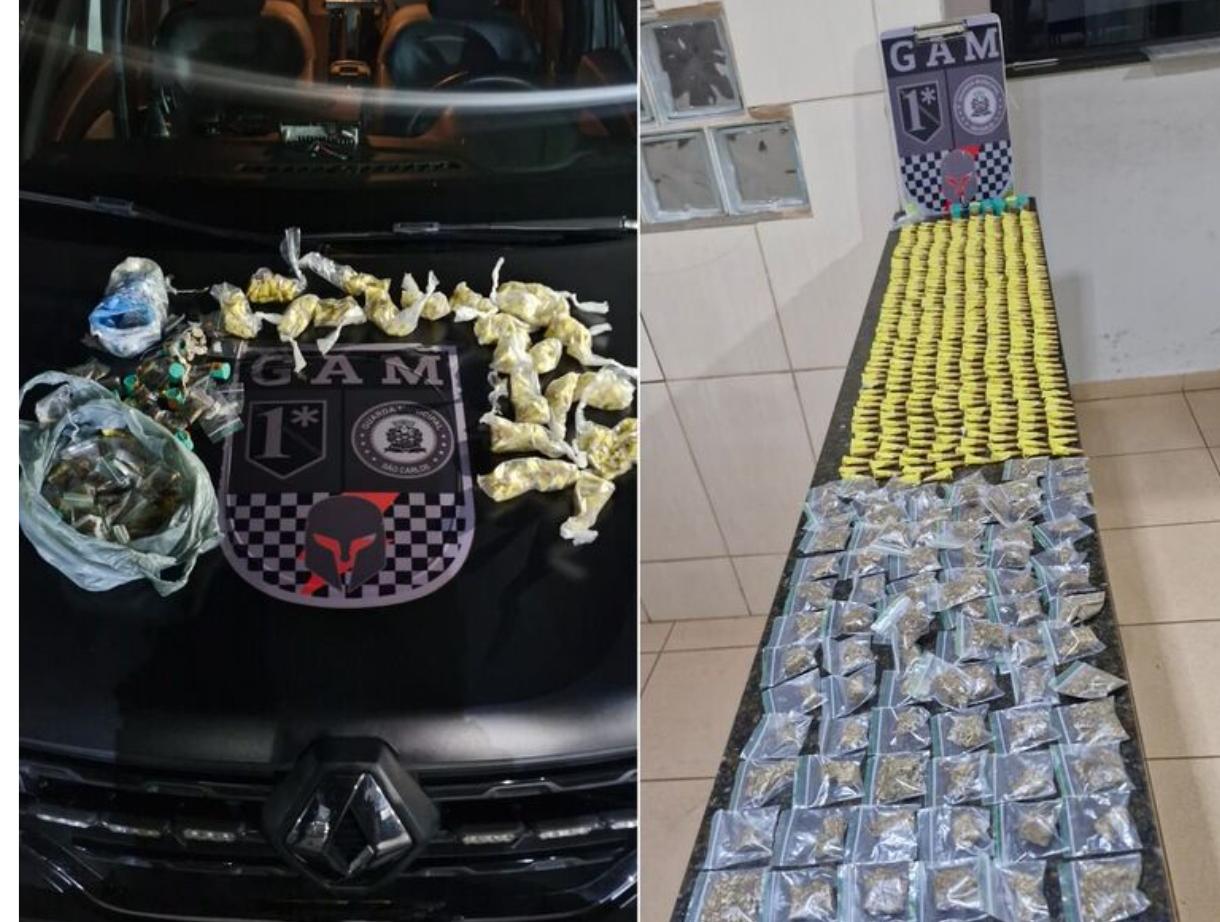 🚨 GAM apreende mais de 500 porções de drogas em terreno no Cidade Aracy