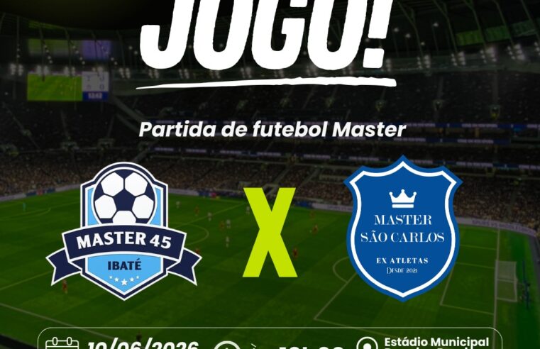 📌 Master 45 Ibaté recebe Master São Carlos em amistoso no Dagnino Rossi nesta quarta-feira