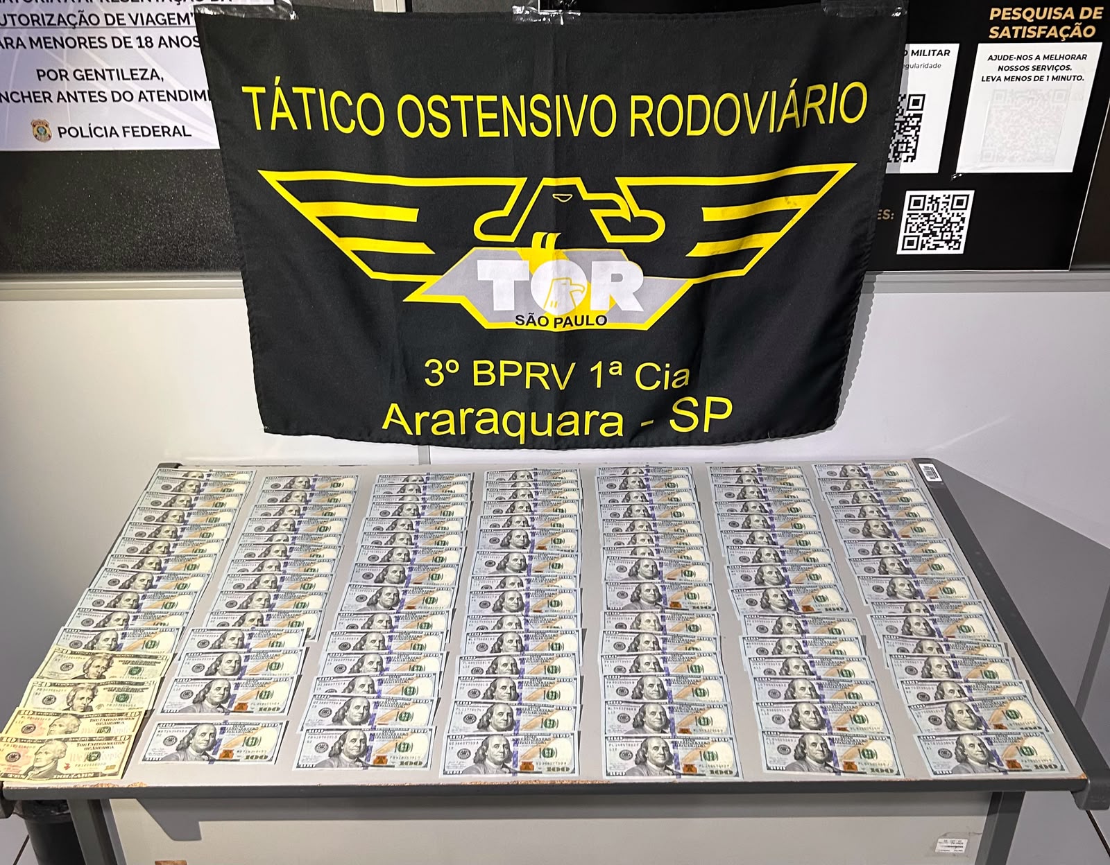 🚨 TOR apreende mais de US$ 10 mil durante abordagem na Washington Luís, em São Carlos