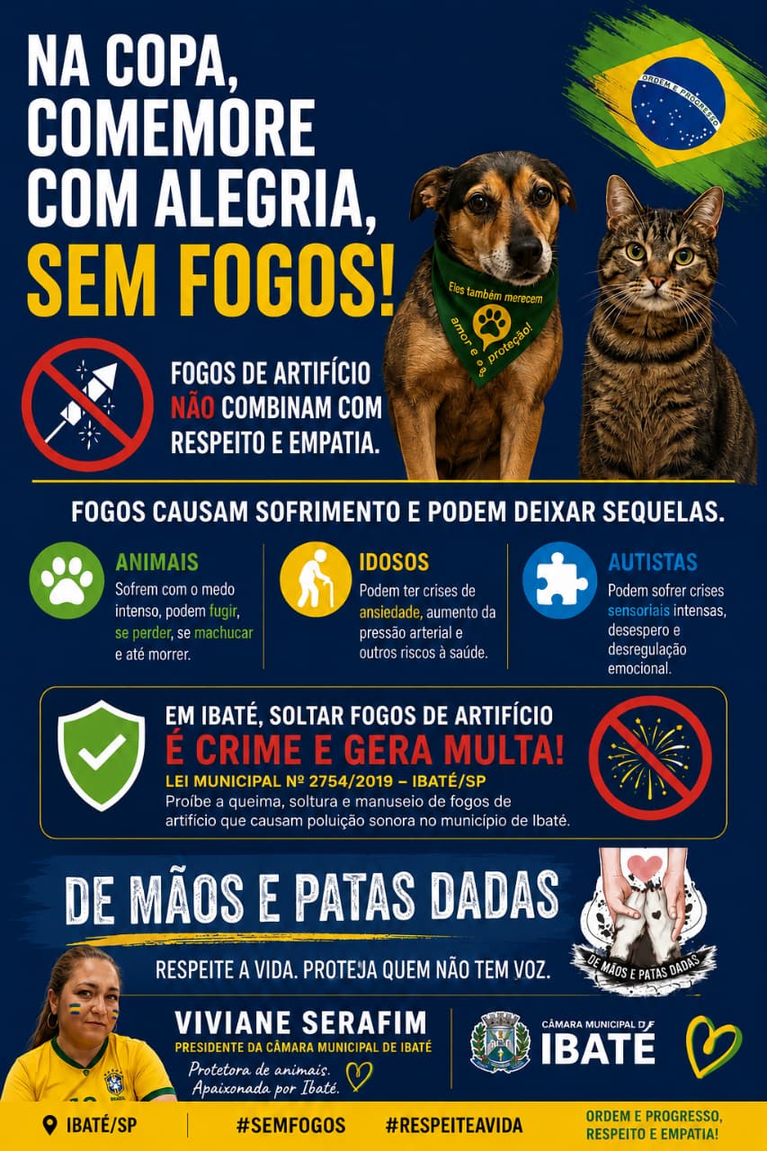Na Copa, comemore com alegria sem fogos!