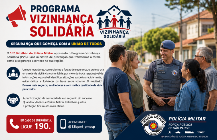 📢 Programa Vizinhança Solidária