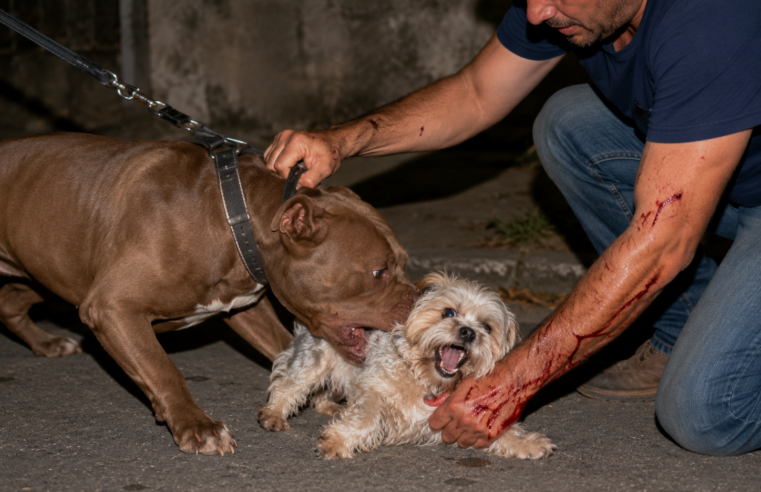 🚨 Homem fica ferido ao tentar salvar cachorro de ataque de pitbull em Araraquara