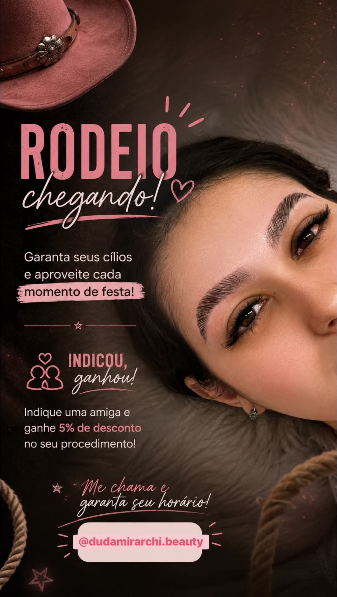 🤠✨ O rodeio está chegando… e seus cílios também precisam entrar no clima!