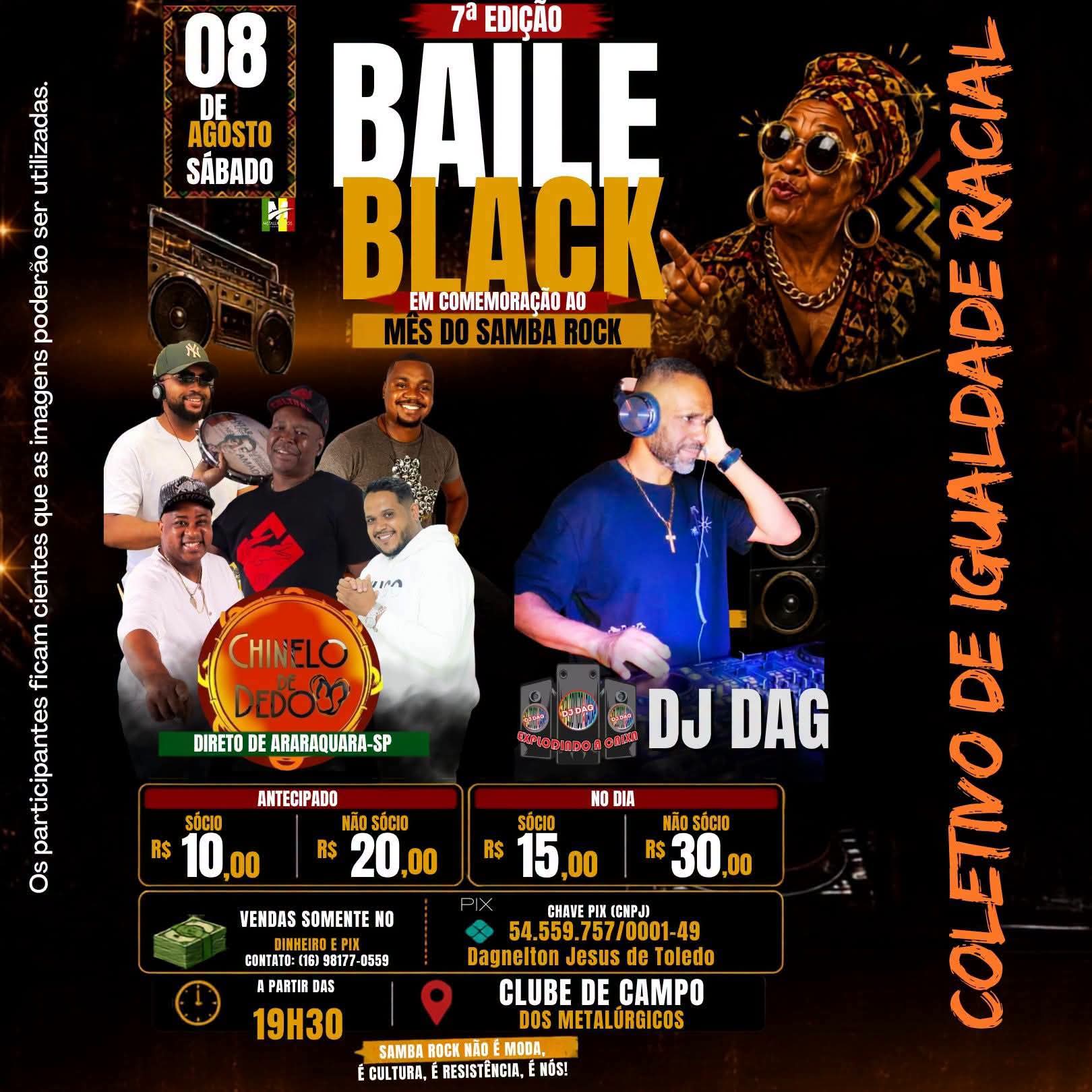 🎶🖤 7ª edição do Baile Black promete agitar Clube de Campo! 🖤🎶