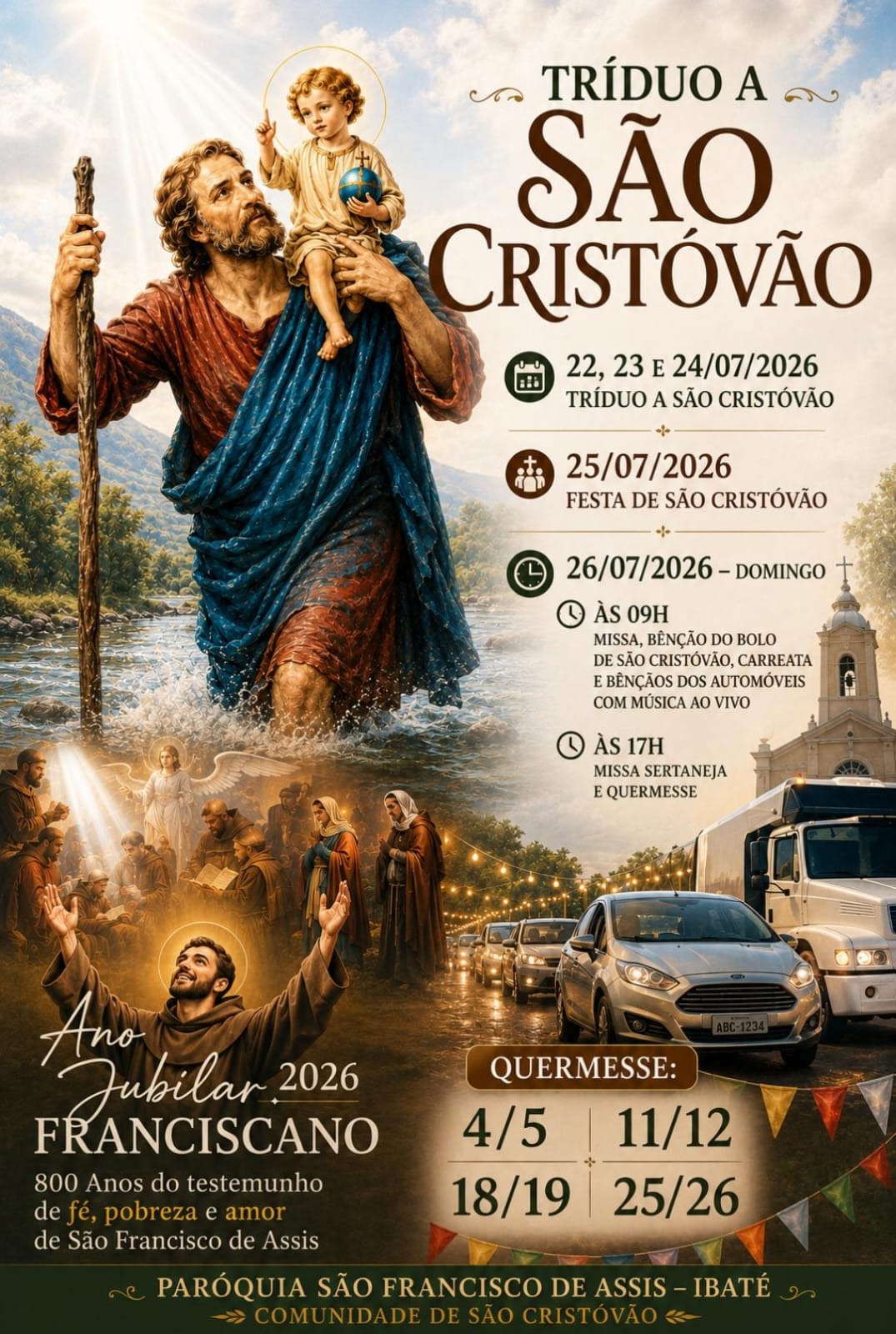 🙏 Fé, devoção e tradição marcam a Festa de São Cristóvão em Ibaté