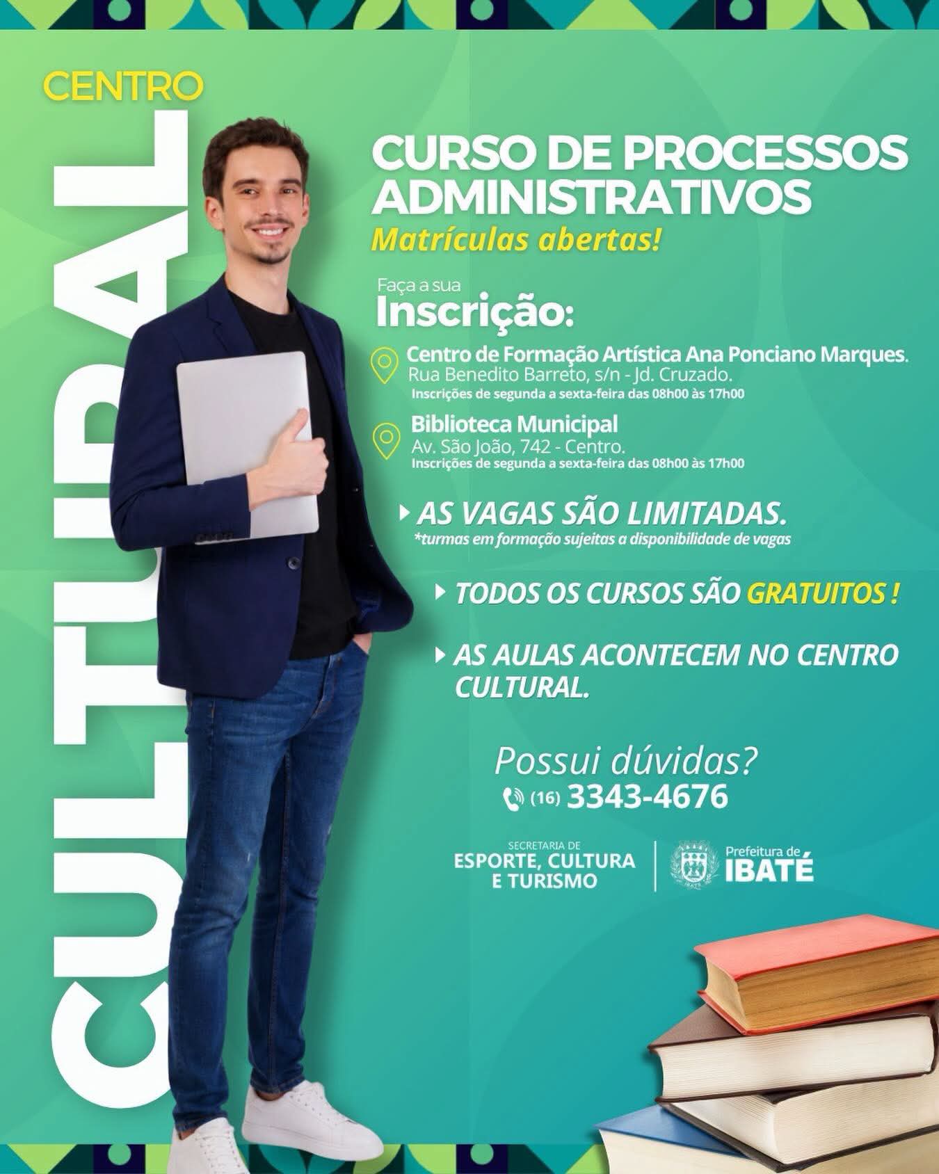 📌 Prefeitura de Ibaté abre inscrições para curso gratuito de processos administrativos