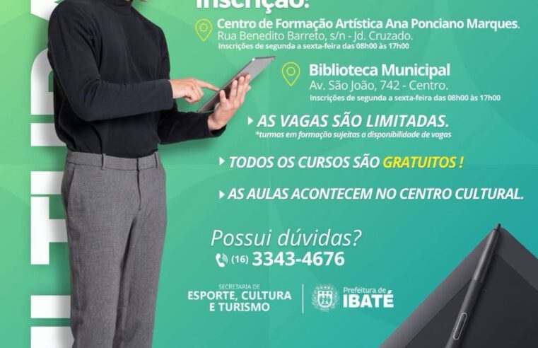📌 Transforme talento em profissão: Prefeitura de Ibaté abre inscrições para curso gratuito de Arte Digital