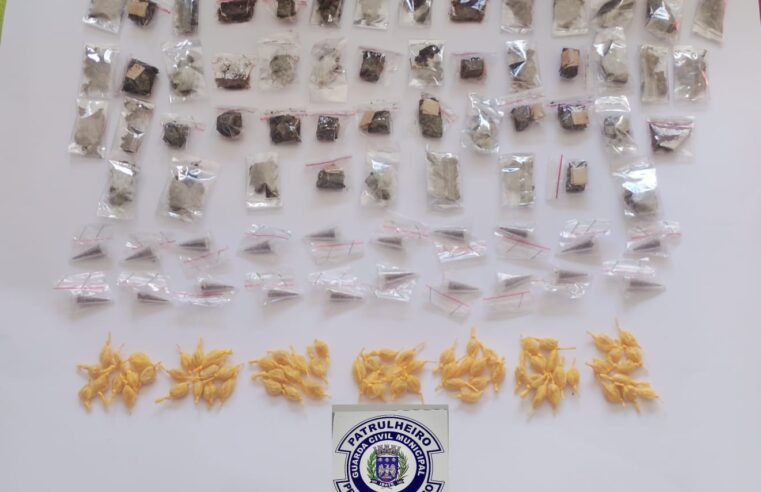 🚨 GCM apreende mais de 140 porções de drogas em área de mata no Jardim Icaraí